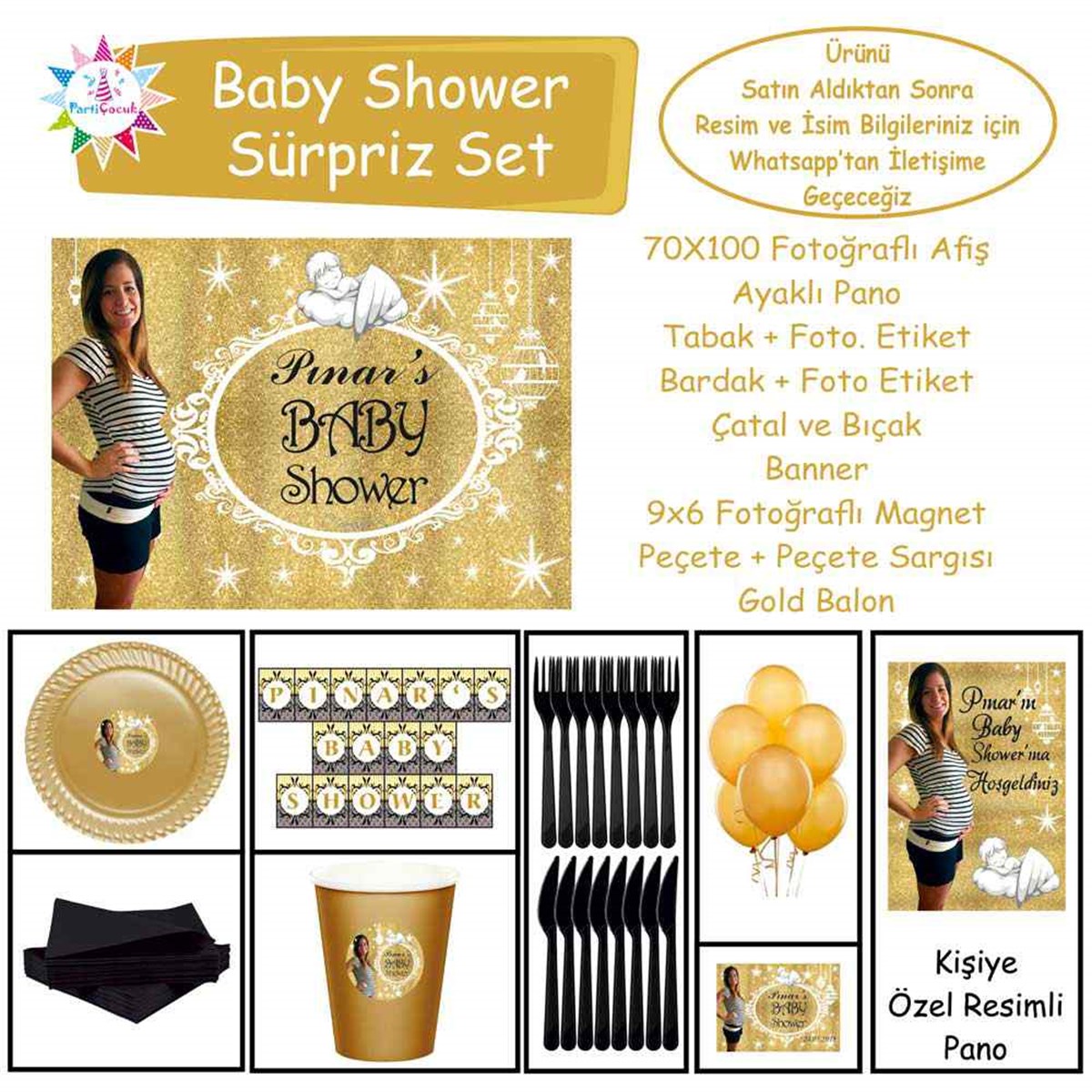 Baby Shower Çocuk Seti Kız Çocuğu Sürpriz  