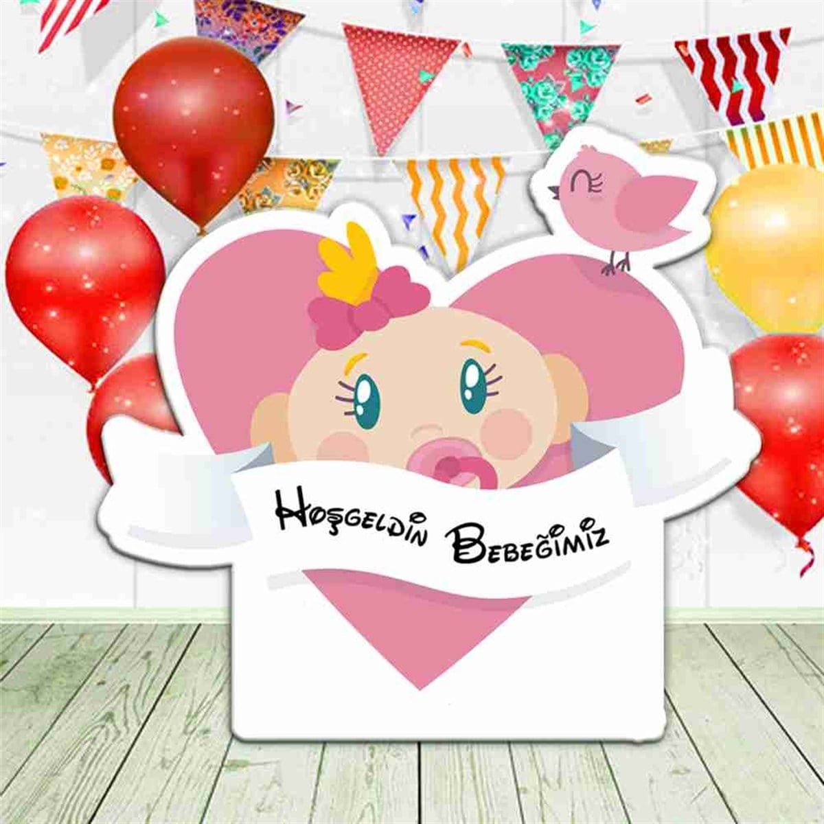 Baby Shower Hoş Geldin Bebek Pano 