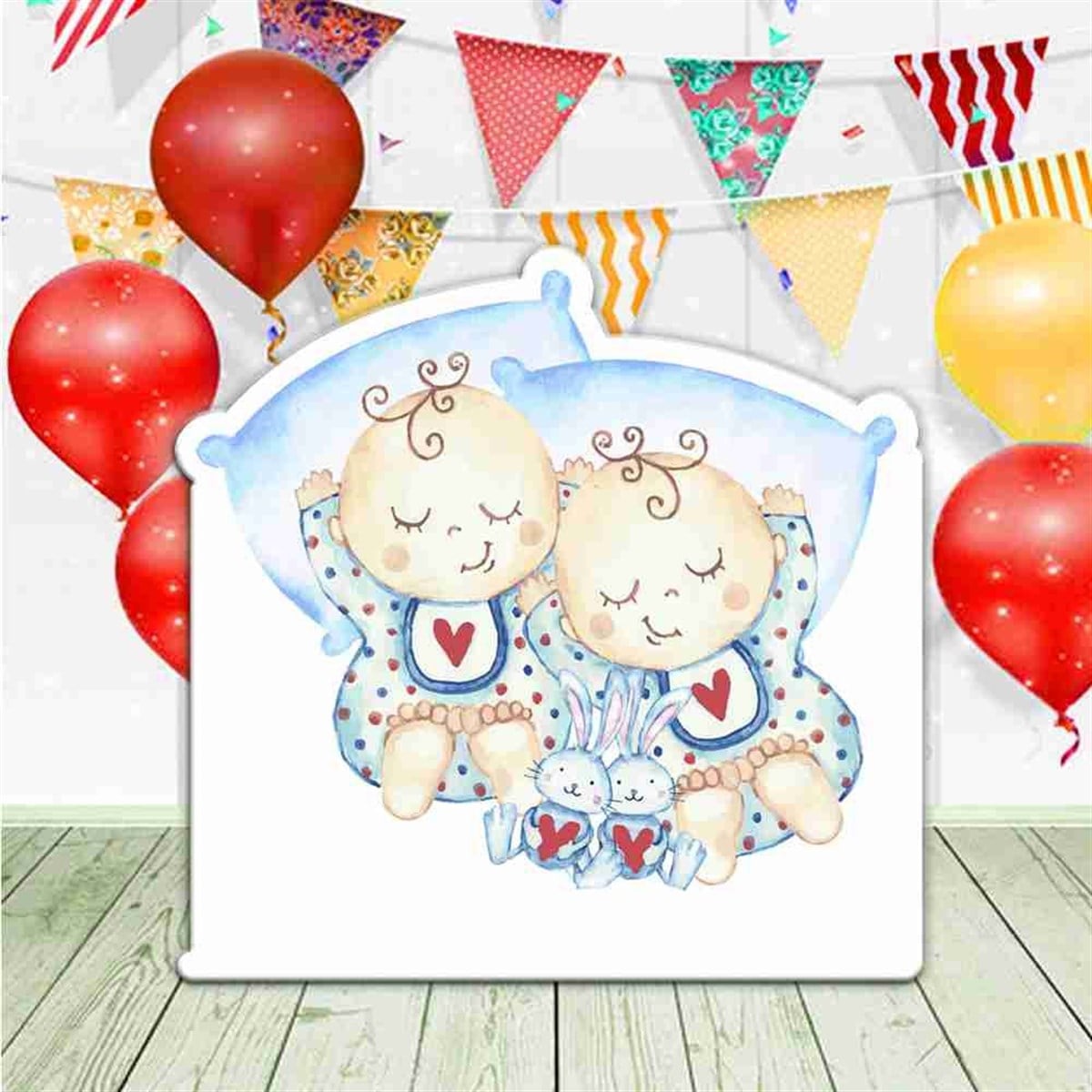 Baby Shower İkiz Bebek Pano 