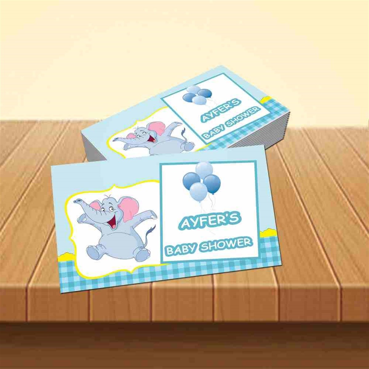 Baby Shower  Mavi Filli Konsepti Buzdolabı Magneti 