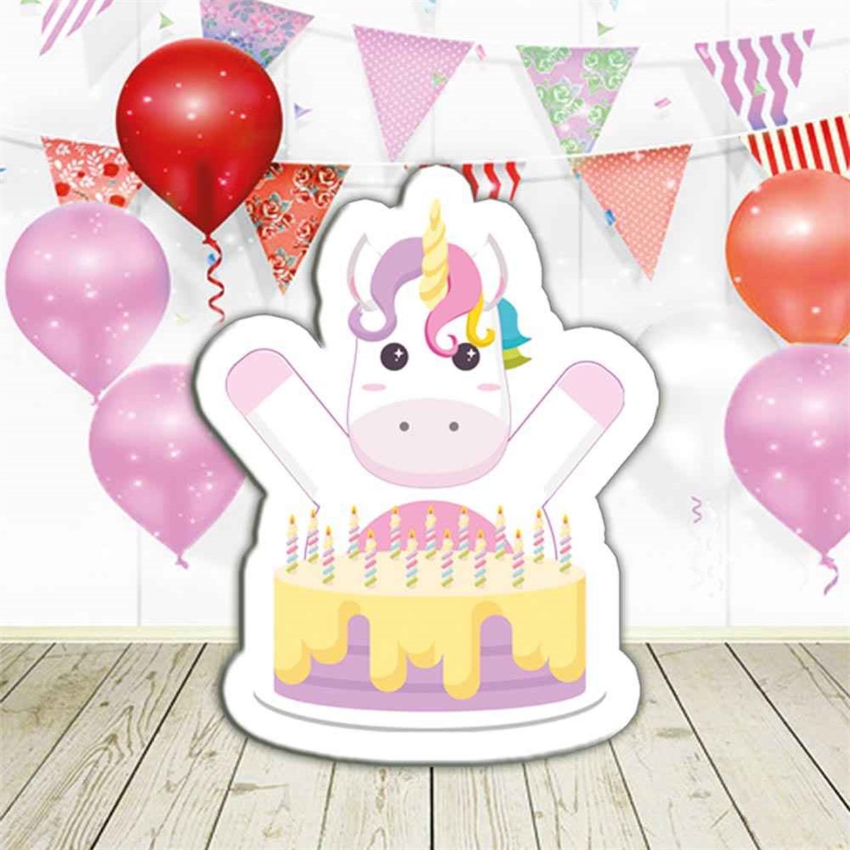 Baby Unicorn Temalı Parti Malzemesi Pano 
