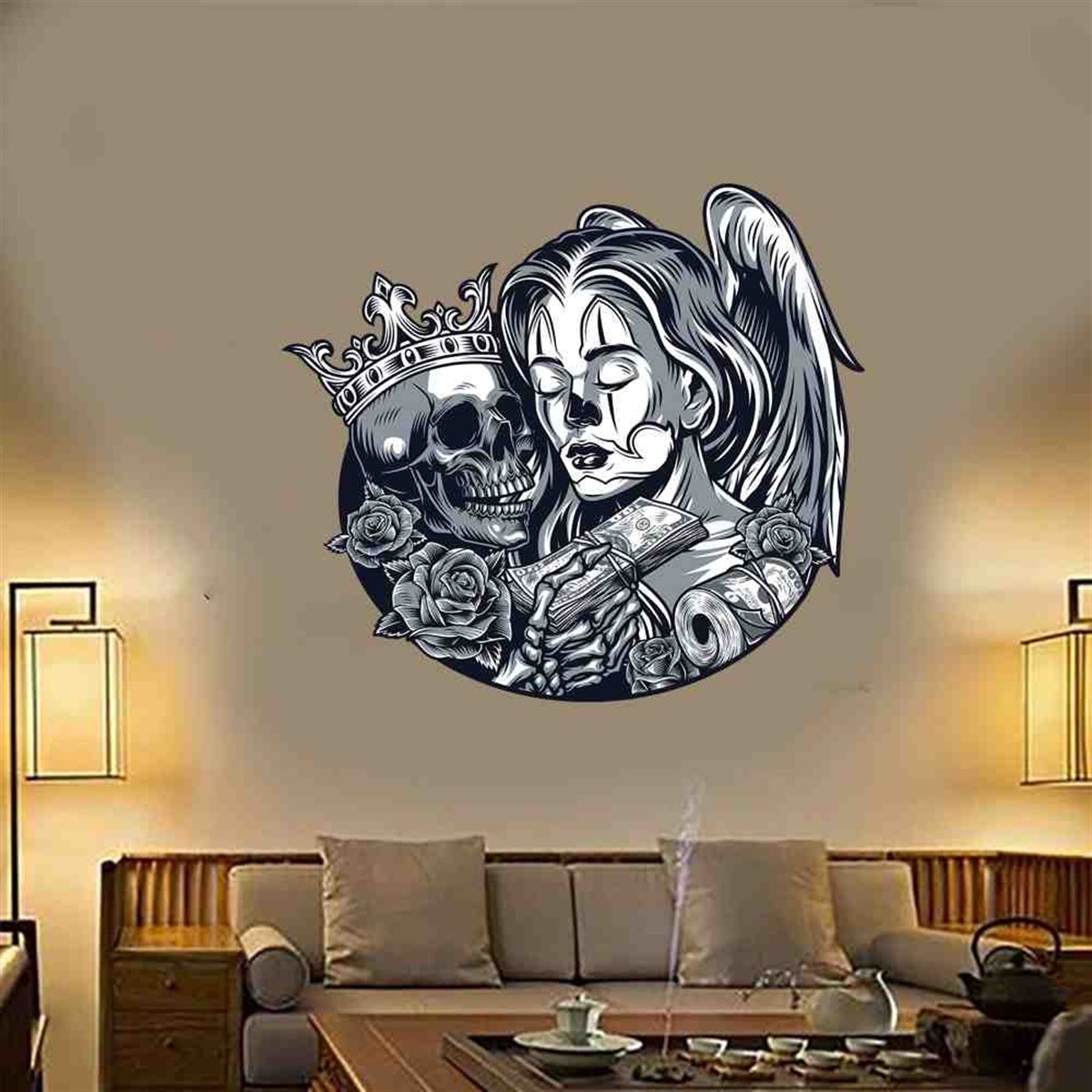 Bad And Good Angel Wall Sticker 