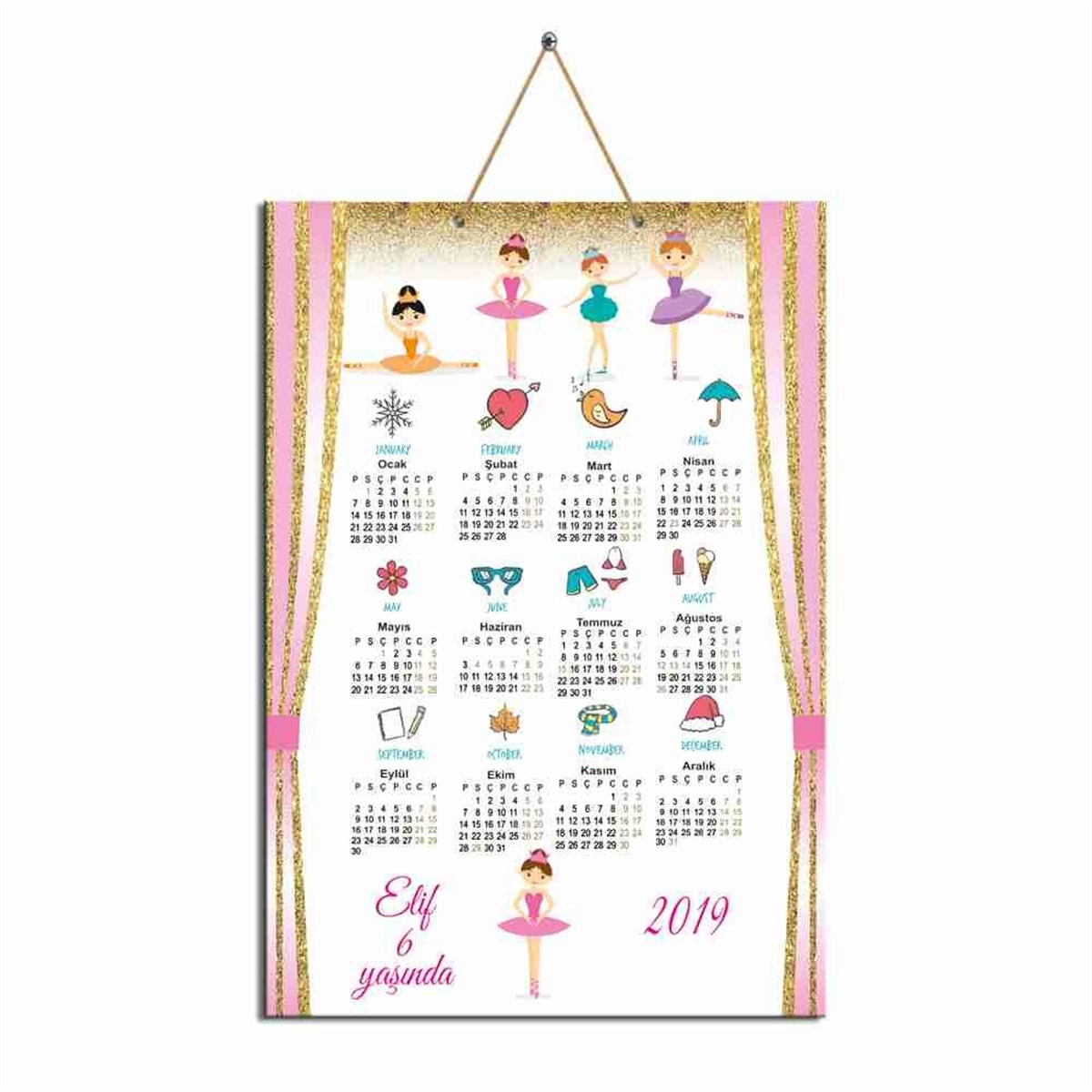 Bale Konsept Karton Takvim   