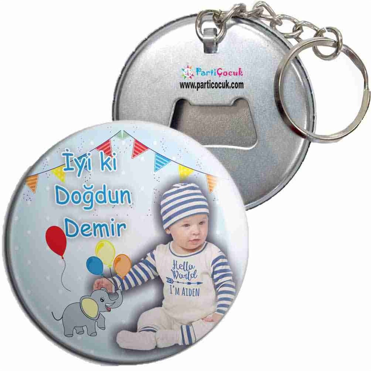 Balonlu Filli Konsept Anahtarlı Açacaklı  Kişiye Özel 