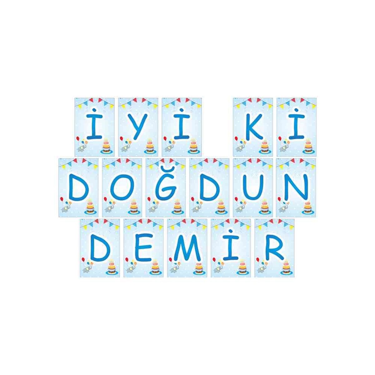 Balonlu Filli Konsept Harf Banner 