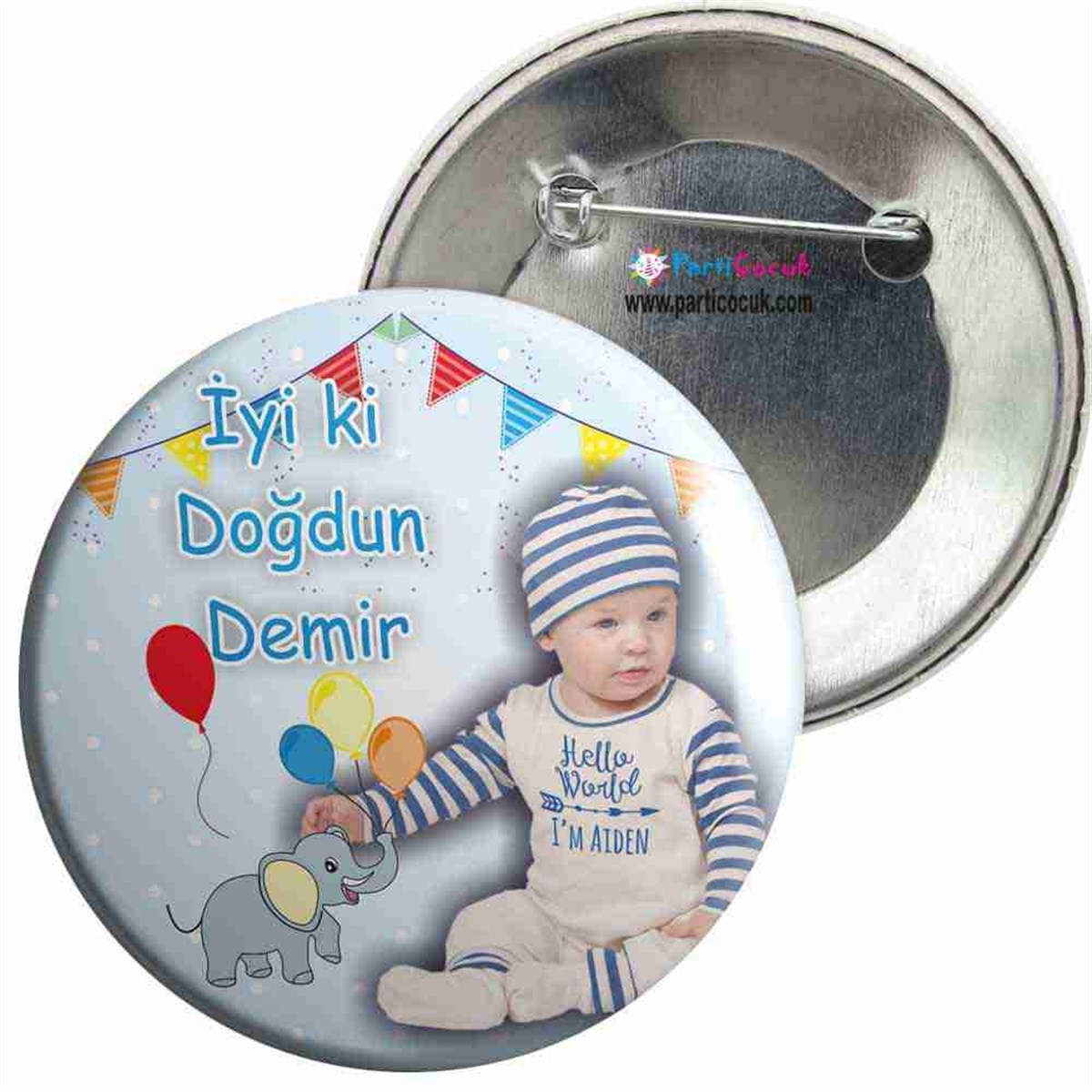 Balonlu Filli Konsept İğneli Rozet  