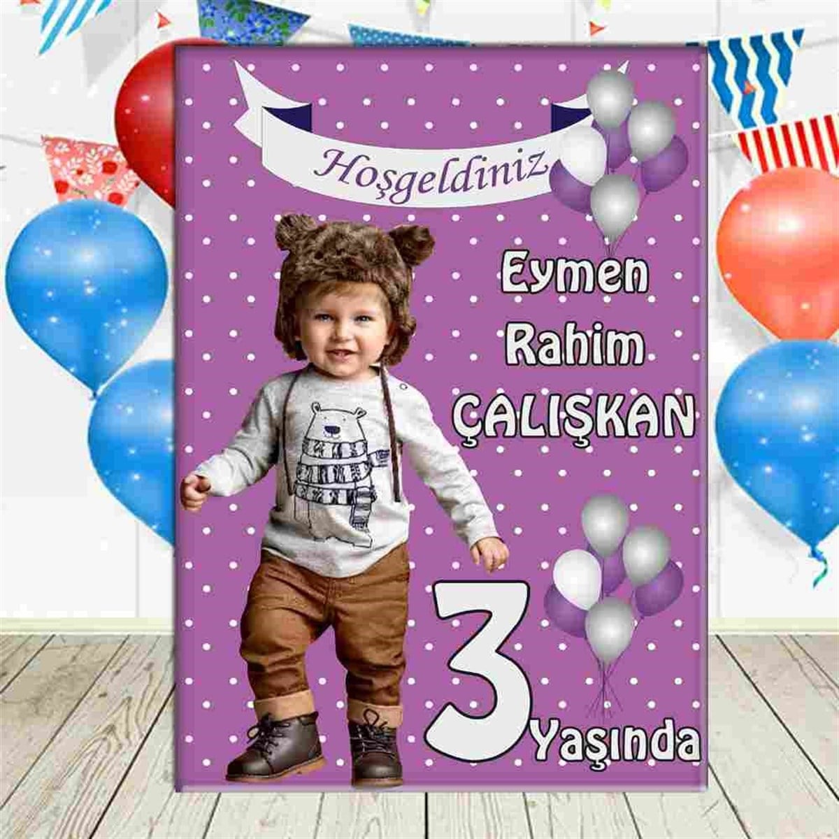 Balonlu  Konsept Ayaklı Pano 