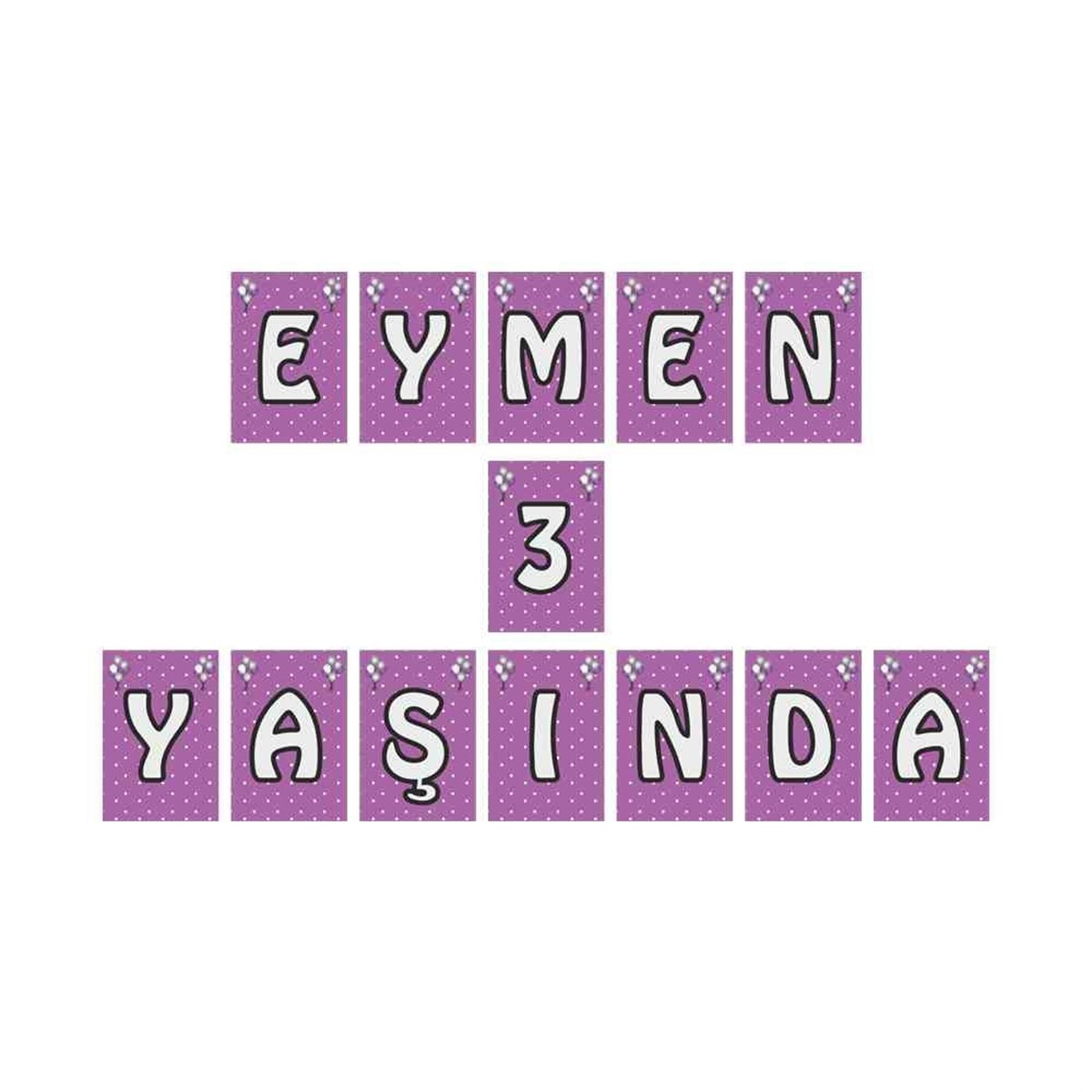 Balonlu  Konsept Harf Banner 