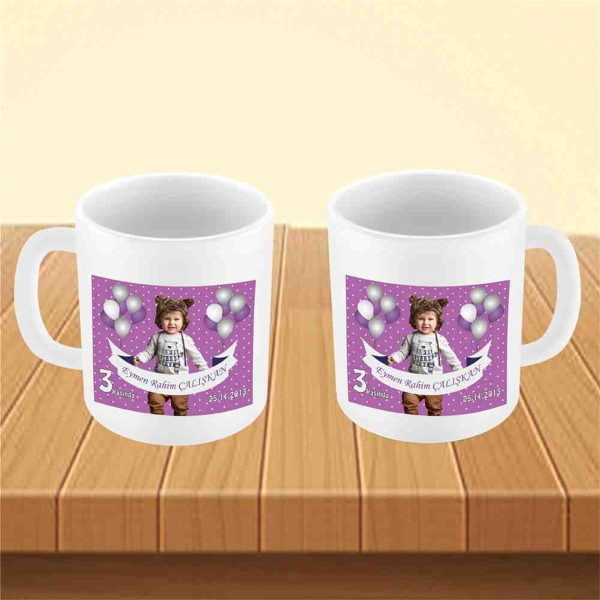 Balonlu  Konsept Kupa Bardak Mug  