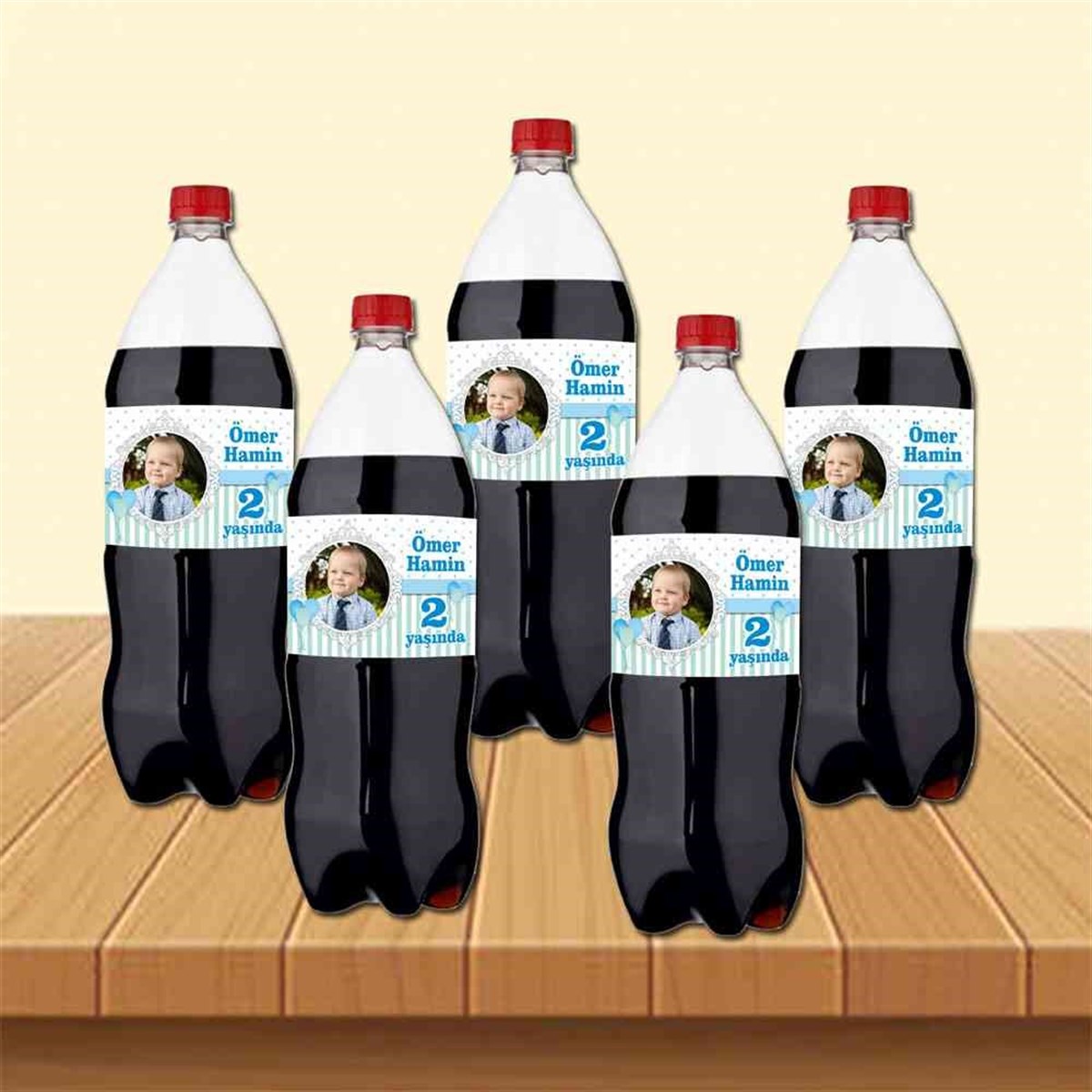 Balonlu Mavi Cola Şisesi Bandı    