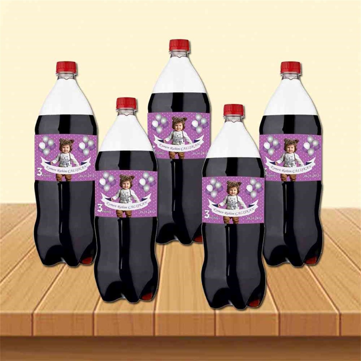Balonlu Temalı Cola Şisesi Bandı   