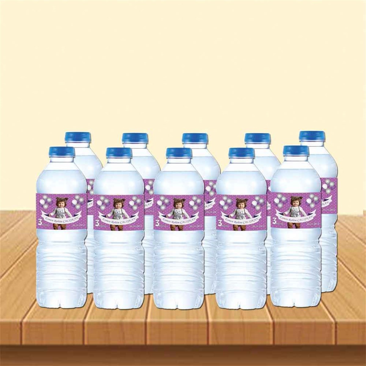 Balonlu Temalı Su Şisesi Bandı   