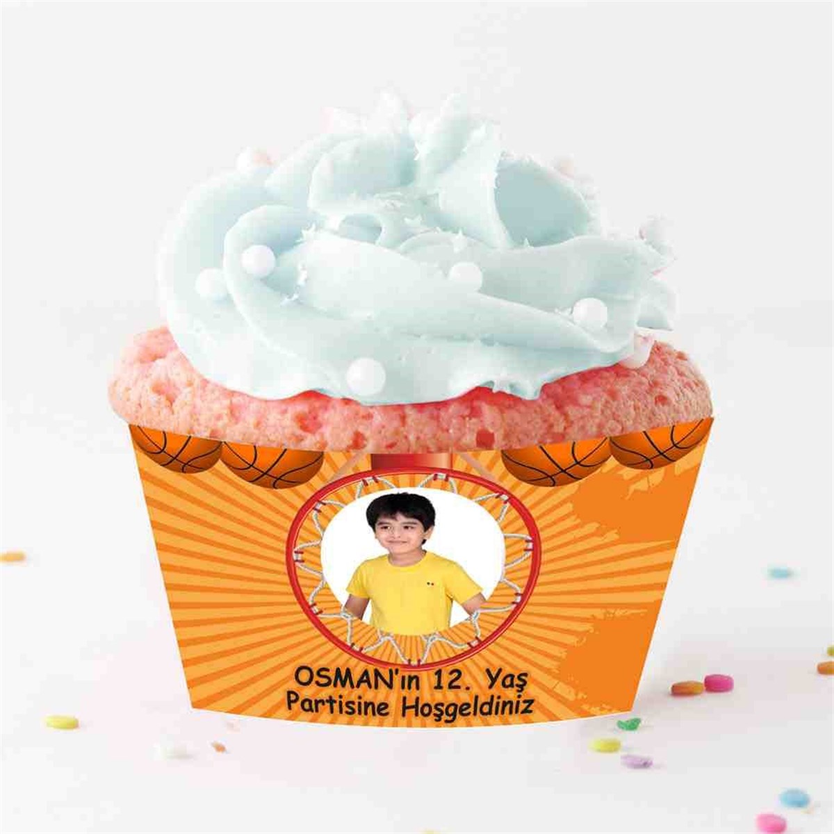 Basketbol Konsepti Cupcake Sargısı 
