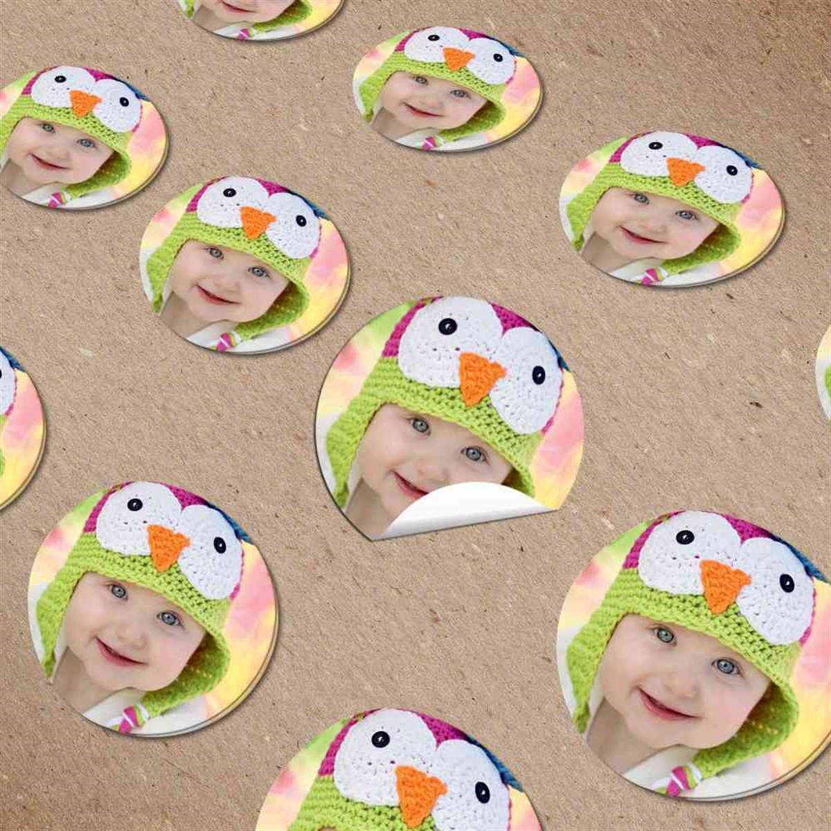 Baykuş Konsept Kişiye Özel Sticker 30 Adet 