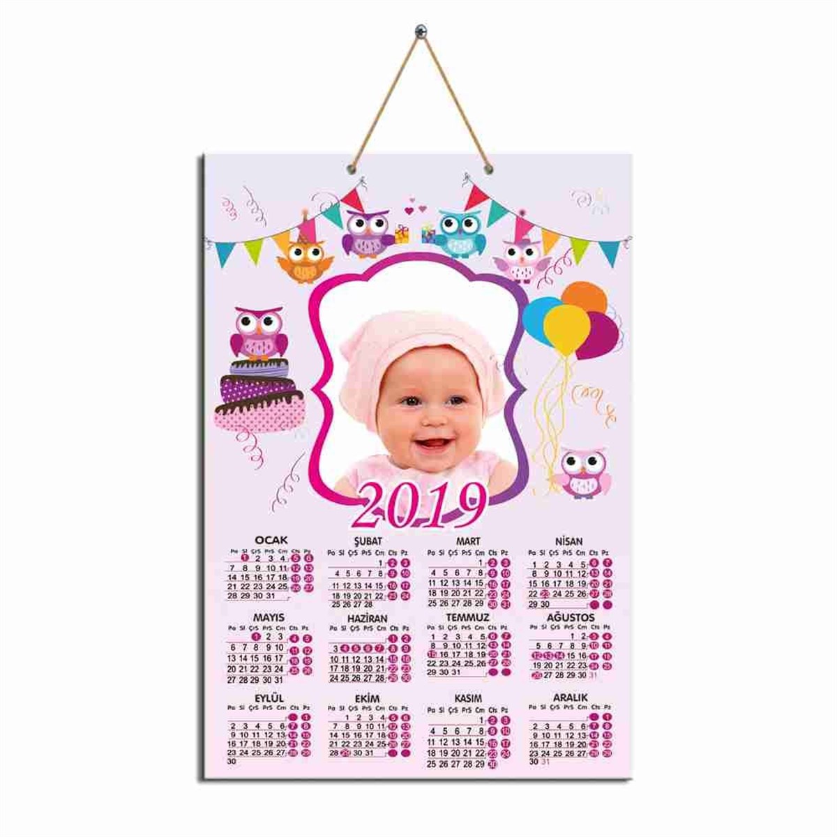 Baykuş Partisi Karton Takvim   