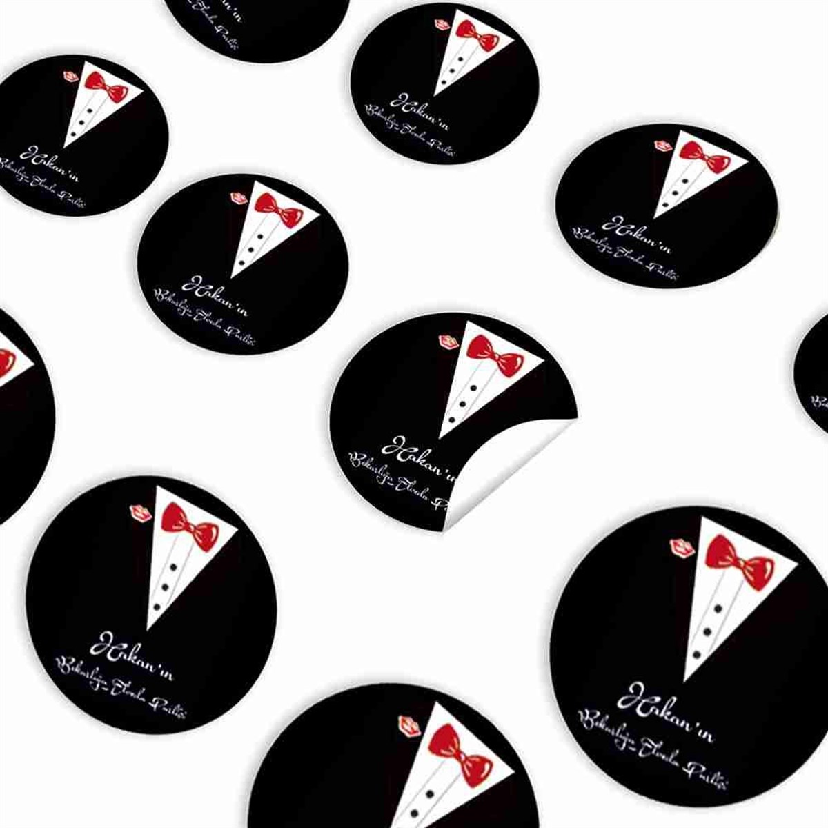Bekarlığa Veda Temalı Kişiye Özel Etiket 30 Adet 