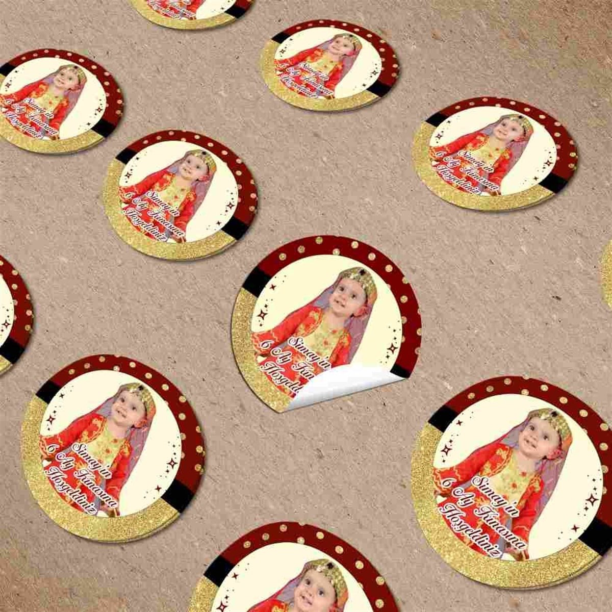Bindallı Konsept Kişiye Özel Sticker 30 Adet  