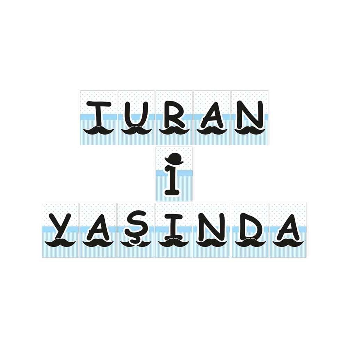 Bıyık Konsept Harf Banner 