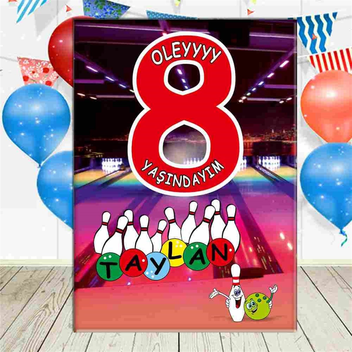Bowling Konsept Ayaklı Pano 