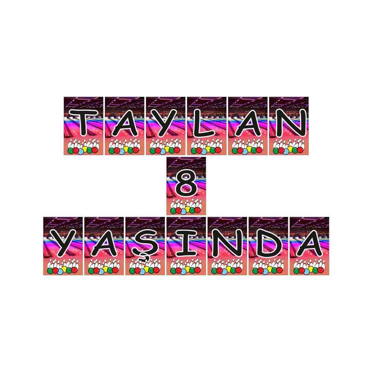 Bowling Konsept Harf Banner 