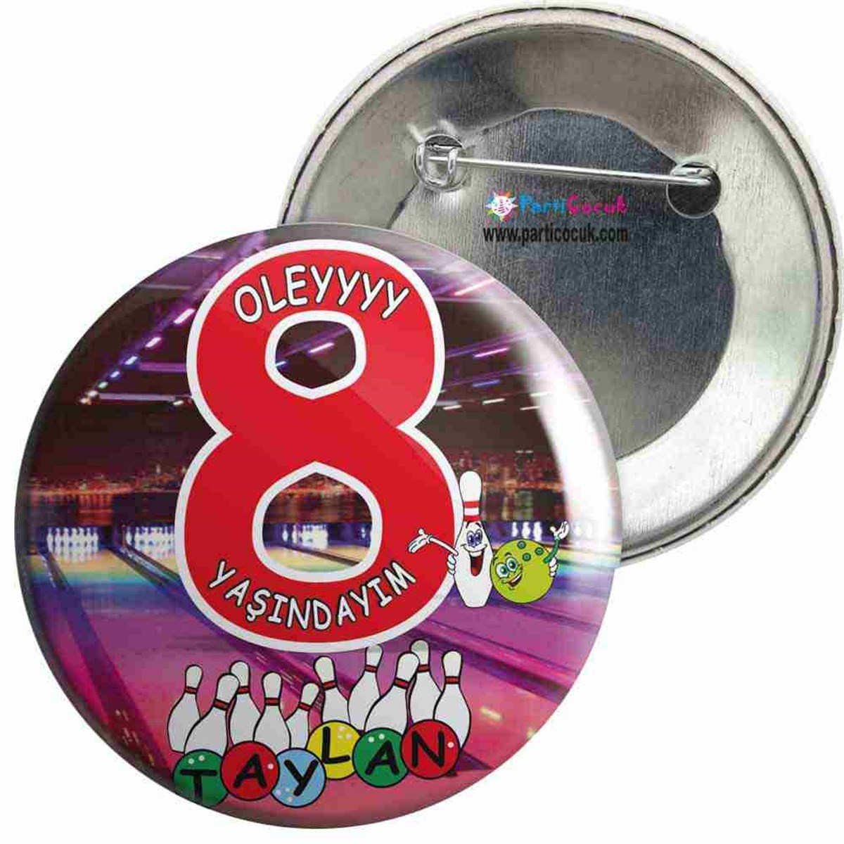 Bowling Konsept İğneli Rozet  