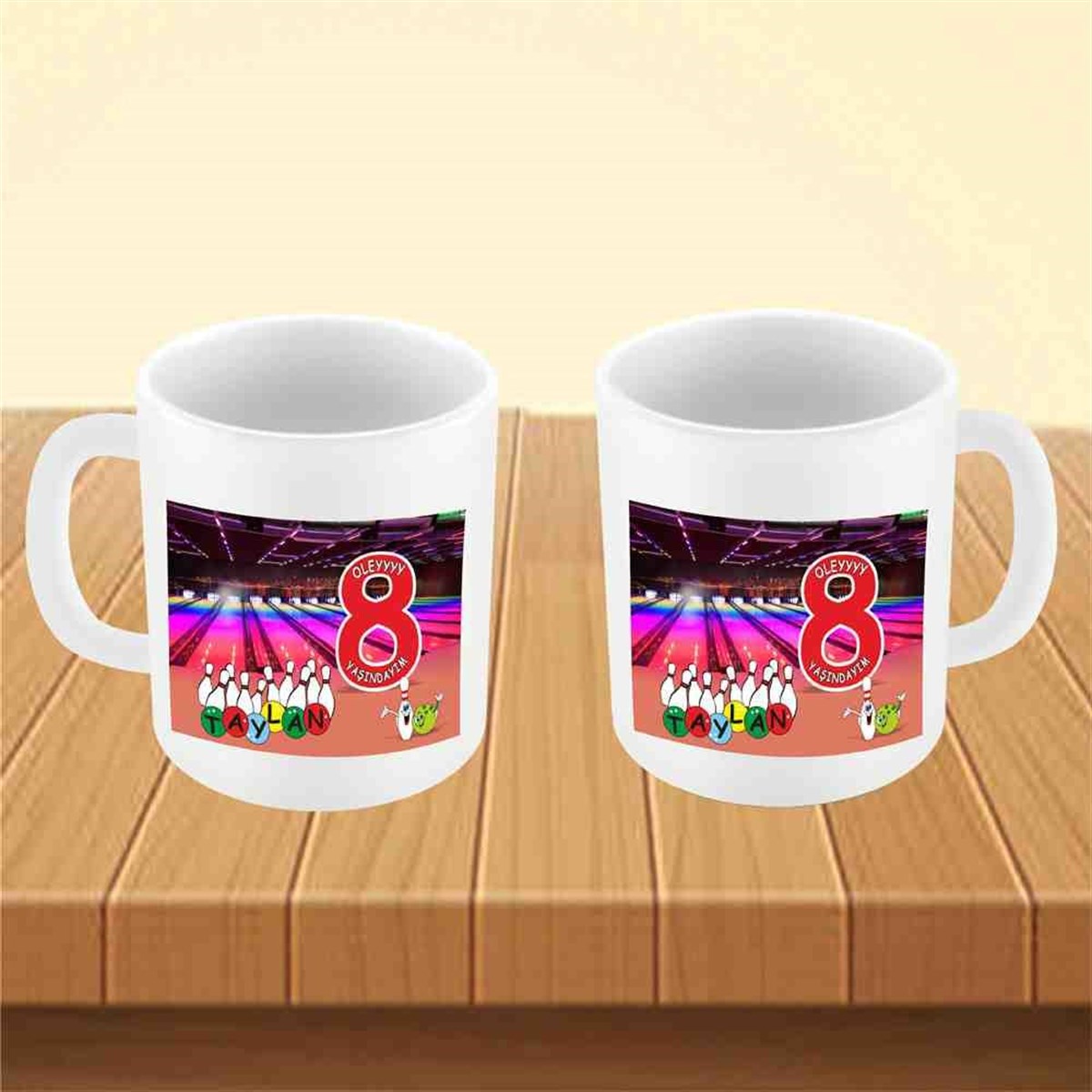 Bowling Konsept Kupa Bardak Mug 