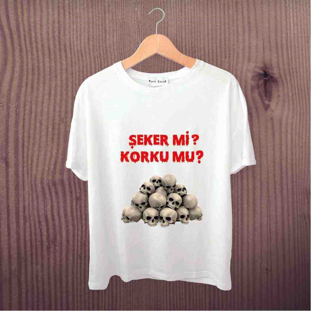 Cadılar Bayramı Kurukafa Tişört 