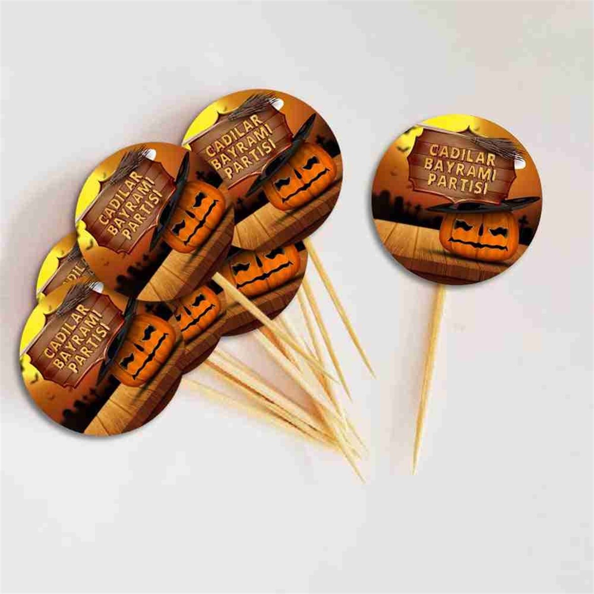 Cadılar Bayramı Parti Cupcake Kürdanı 