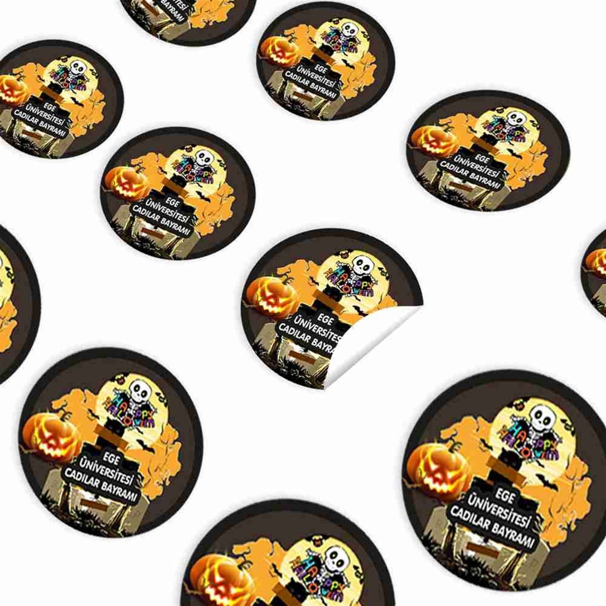 Cadılar Bayramı Parti Cupcake Parti Etiket 