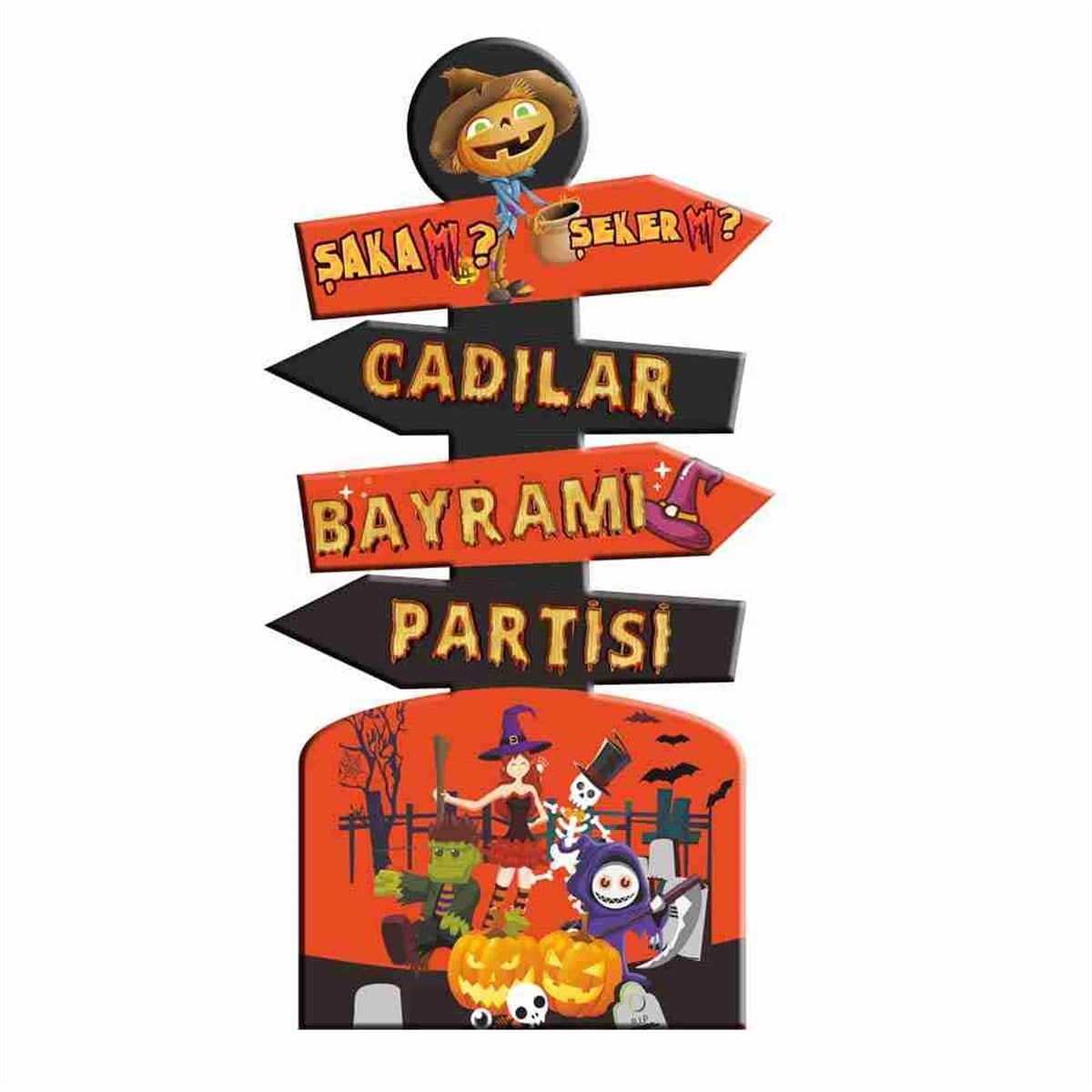 Cartoon Halloween Ayaklı Pano 