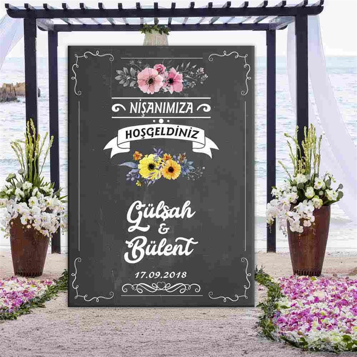 Chalkboard Düğün Hatıra Pano 