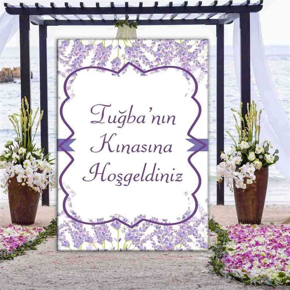 Çiçekli Kınamıza Hoşgeldiniz Pano 