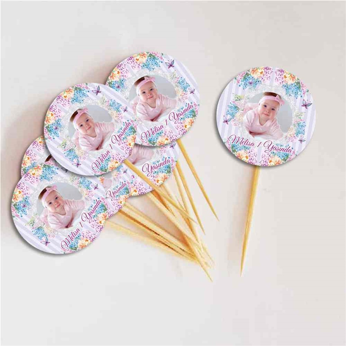 Çiçekli Vintage Kurdan   