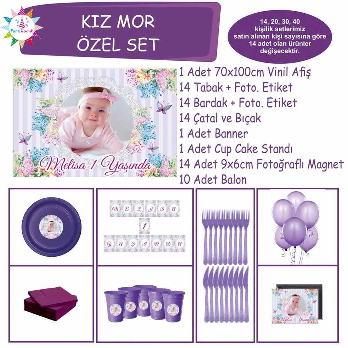 Çiçekli Vintage Masa Süsleri Konsept Özel Set 
