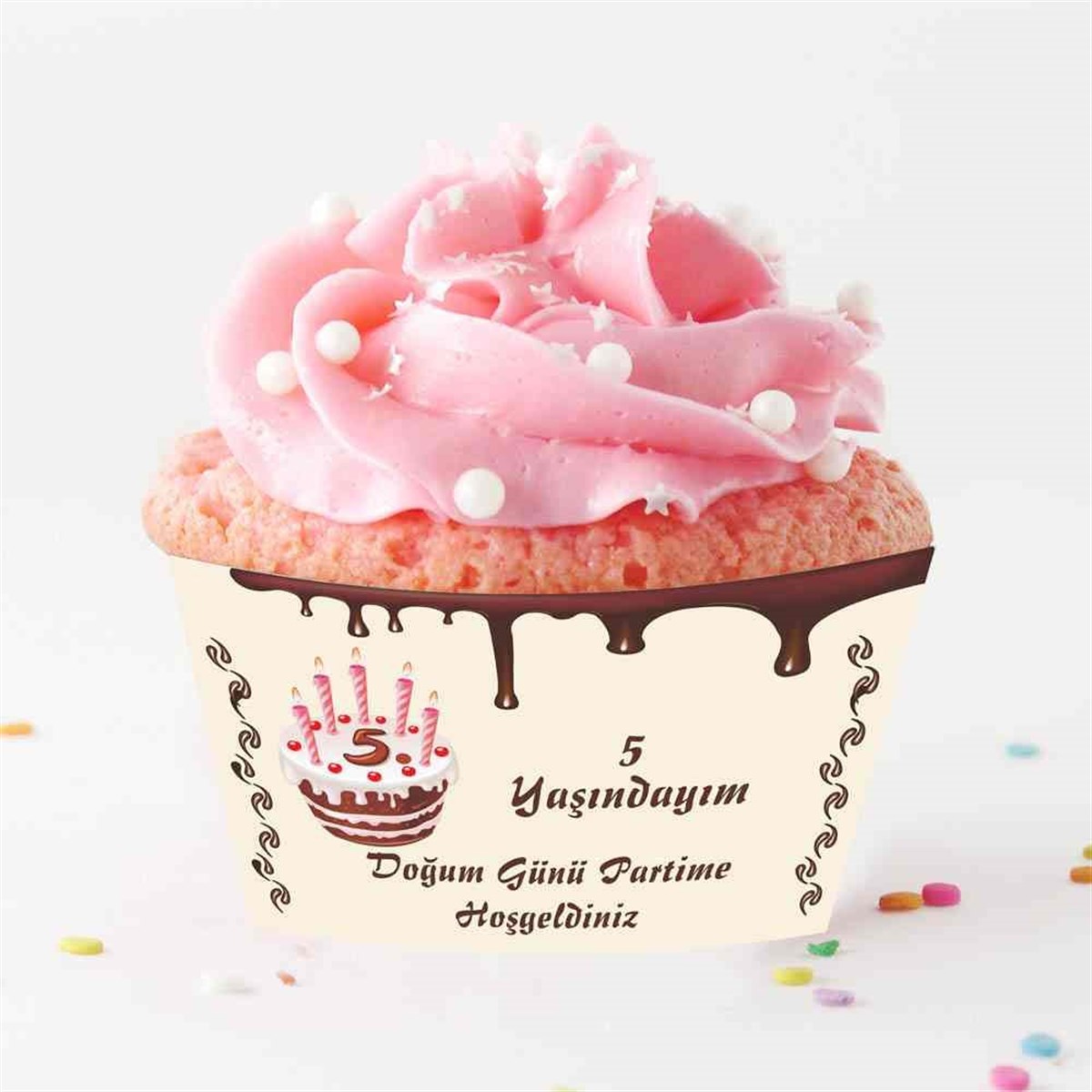 Çikolatalı Pasta Cupcake Sargısı  