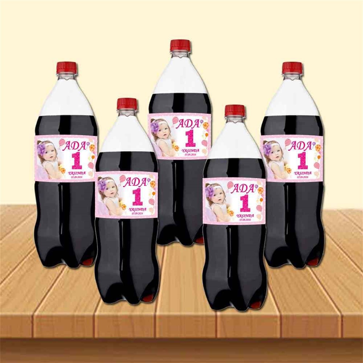 Çizgili Balonlu Cola Şisesi Bandı   