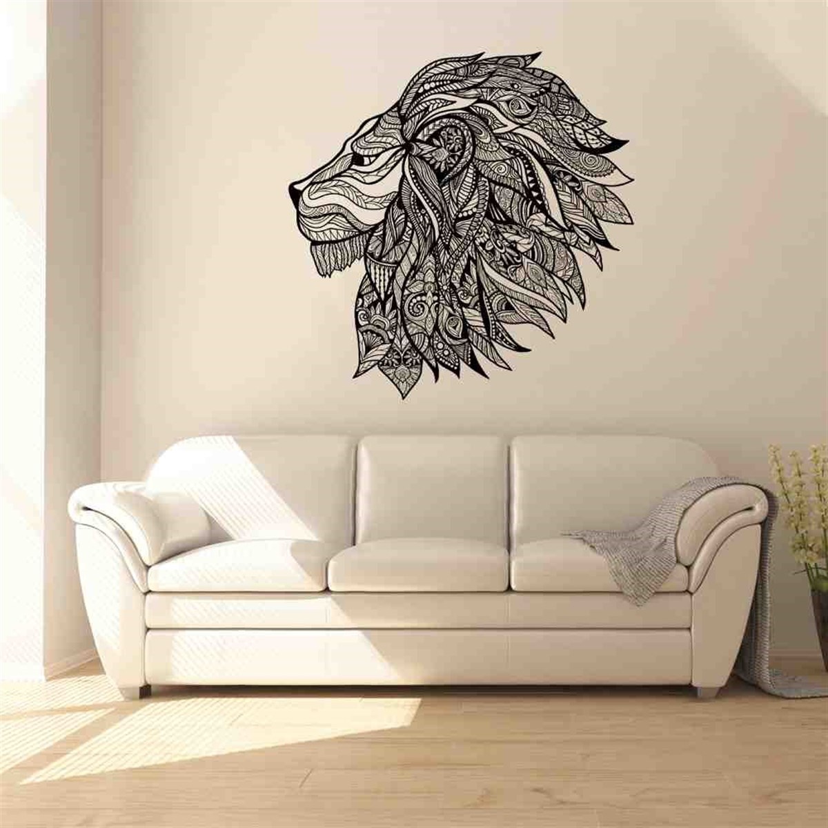 Dekoratif Aslan Duvar Sticker 