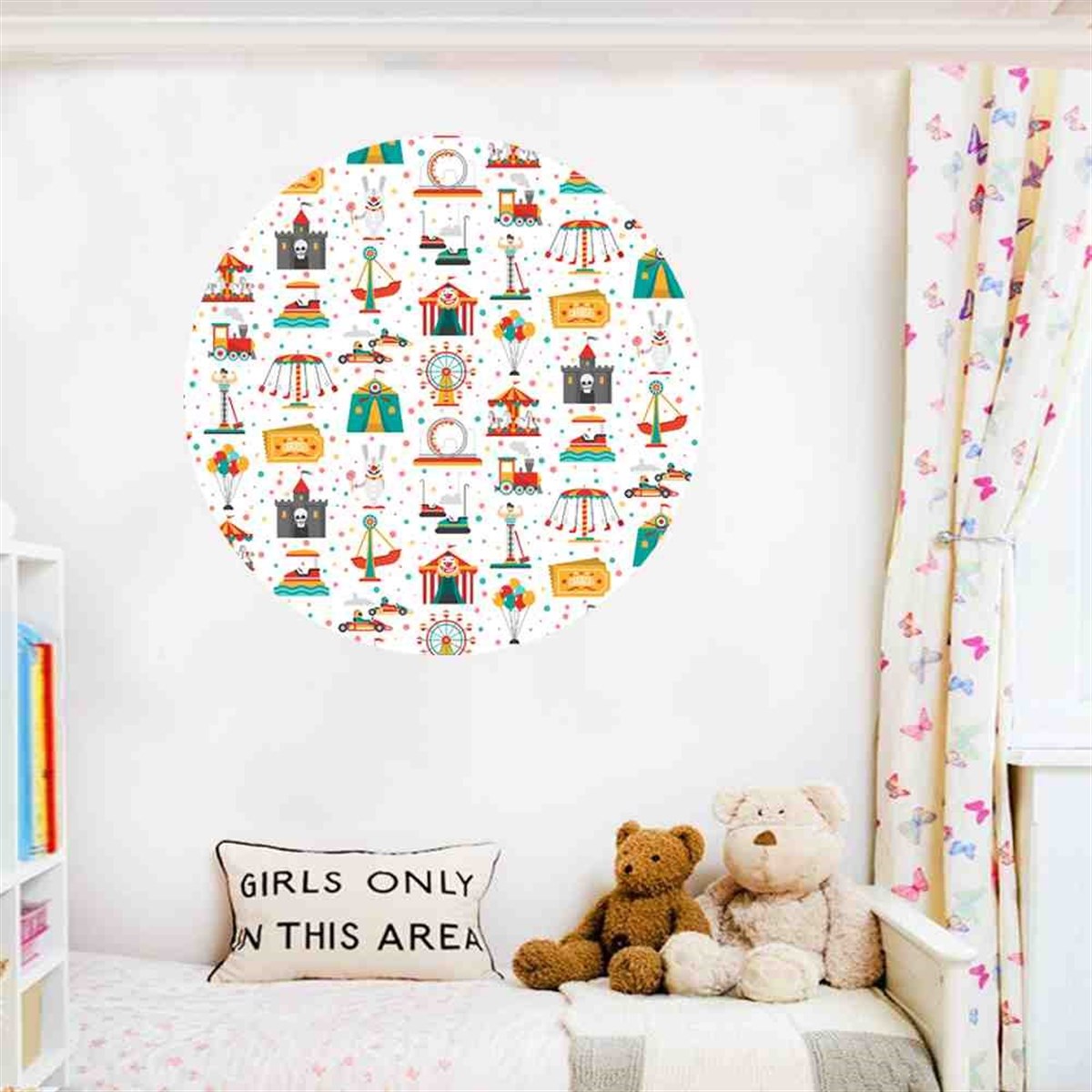 Dekoratif Çok Amaçı Sticker Sirk 