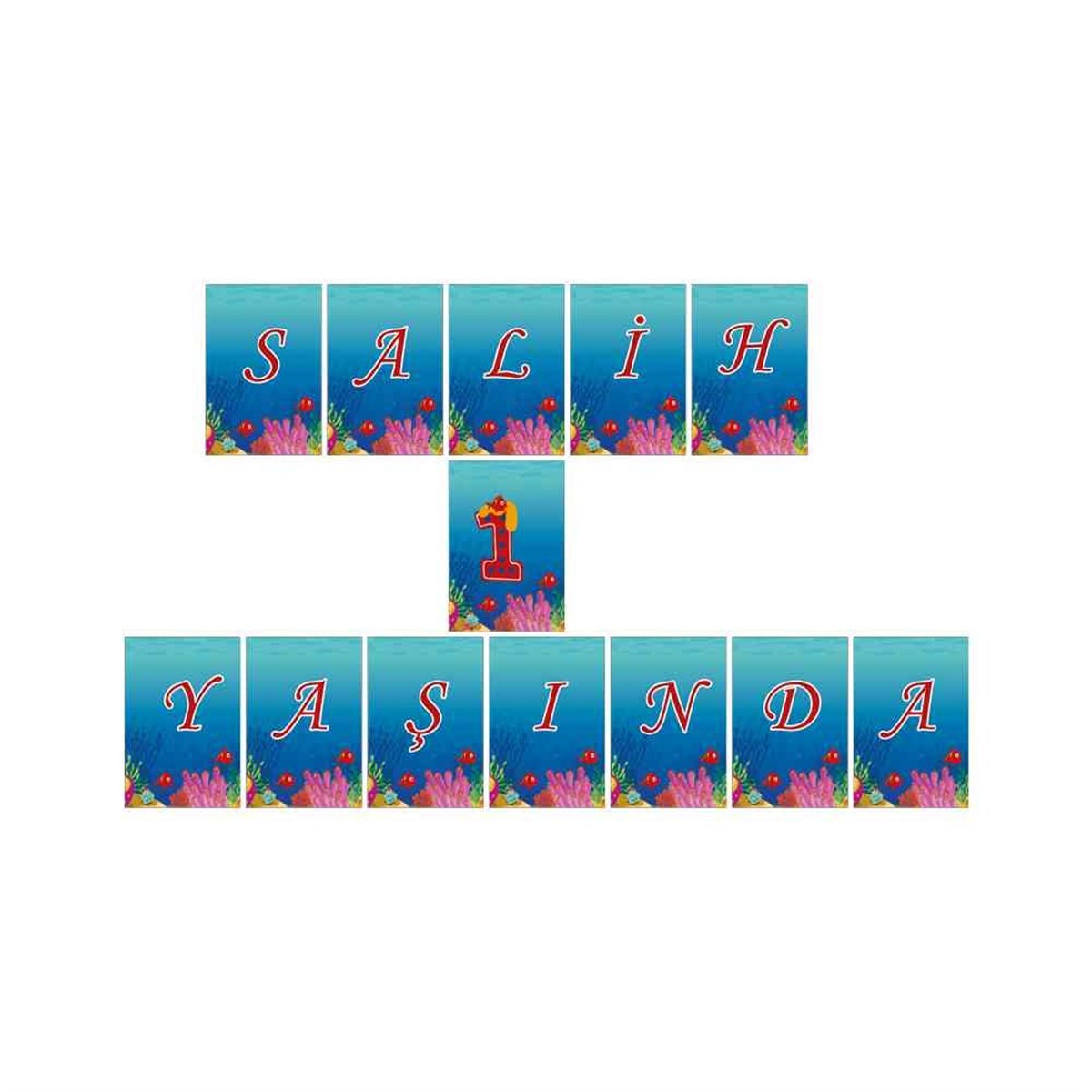 Deniz Atı Balık  Konsept Harf Banner 