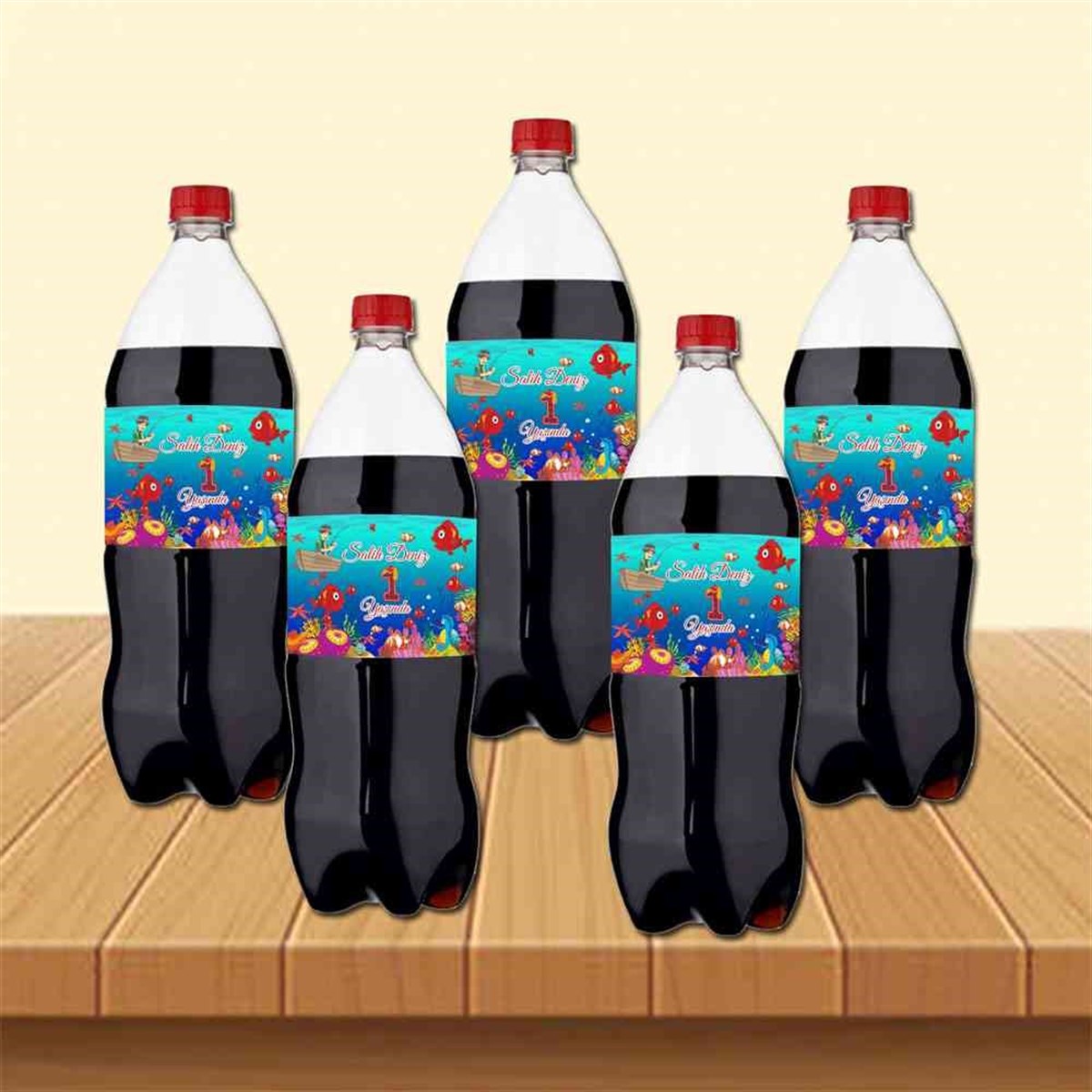 Deniz Atı Balık Temalı Cola Şisesi Bandı     