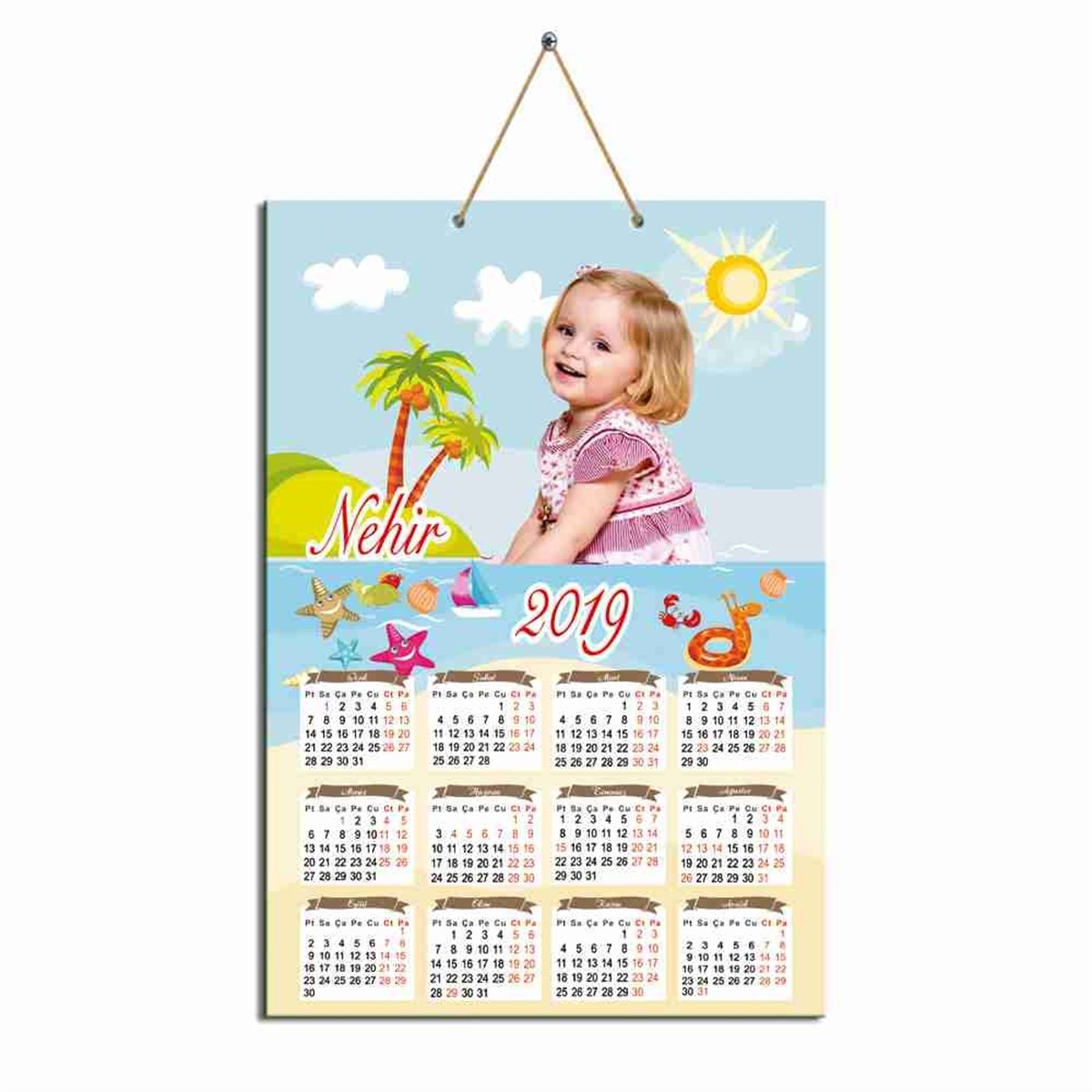 Deniz Havai Karton Takvim  