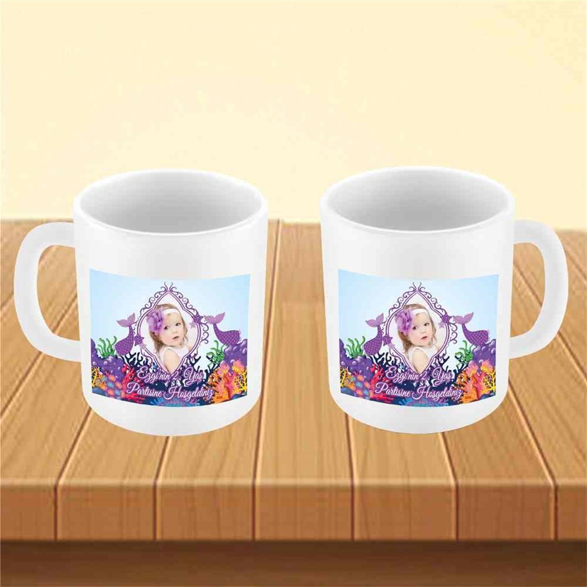 Deniz Kızı Morlu Konsept Kupa Bardak Mug  