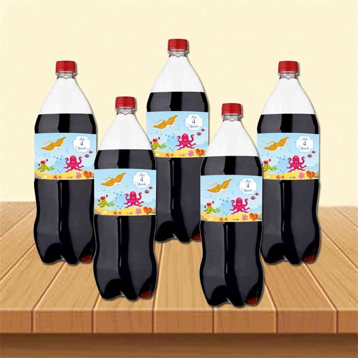 Deniz Temalı Cola Şisesi Bandı    