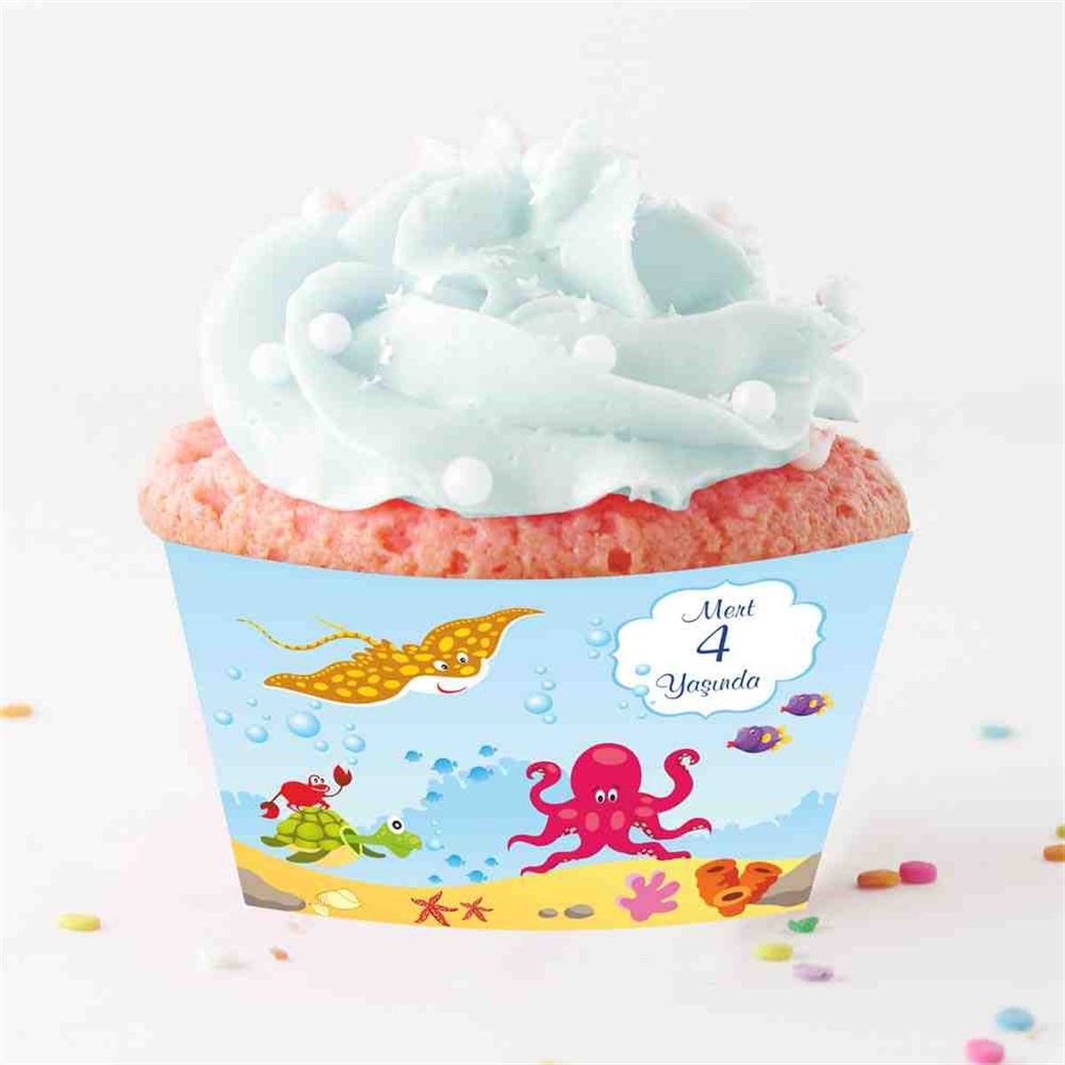Deniz Temalı Cupcake Sargısı 
