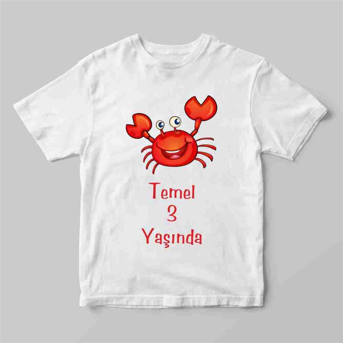 Deniz Yengeç Temalı Tişört Baskı 