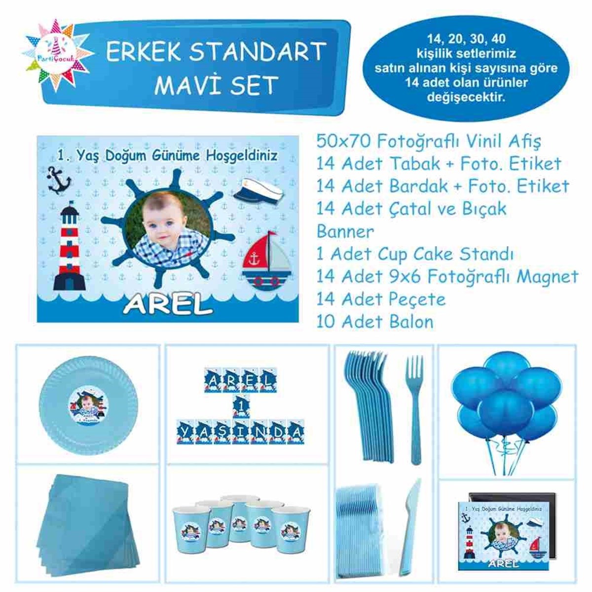 Denizci Gemi Dümen Temalı Standart Set 