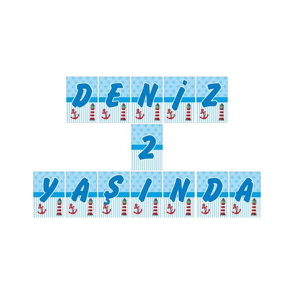 Denizci Konsept Harf Banner 