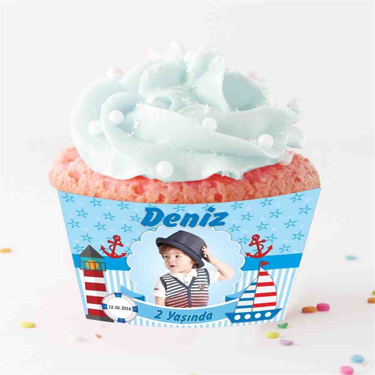 Denizci Temalı Cupcake Sargısı 