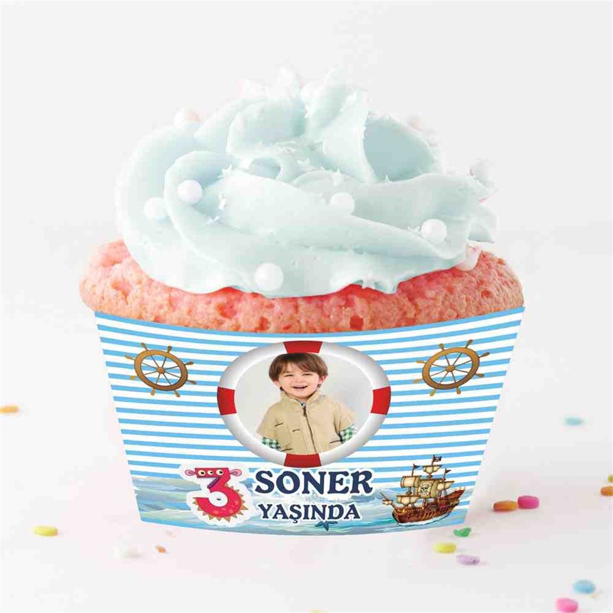 Denizci Temalı Cupcake Sargısı 