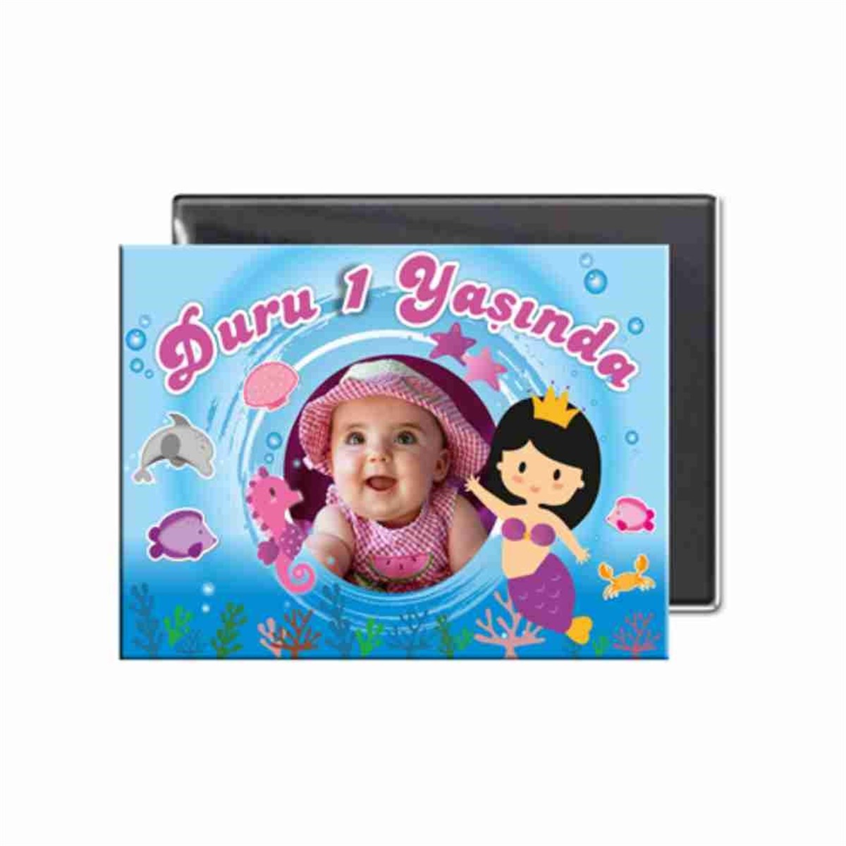 Denizde Deniz kızı Buzdolabı Magneti  